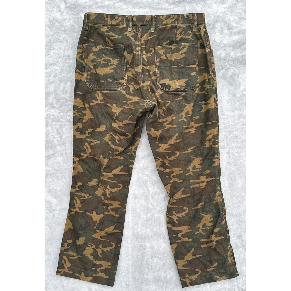 Taylor Stitch Chore Pants Mens 32x26 Camo Boss Duck Double Knee Workwear